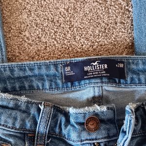 3 pair Hollister size 6 low rise flare jeans